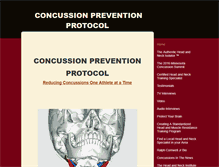 Tablet Screenshot of concussionpreventionprotocol.com